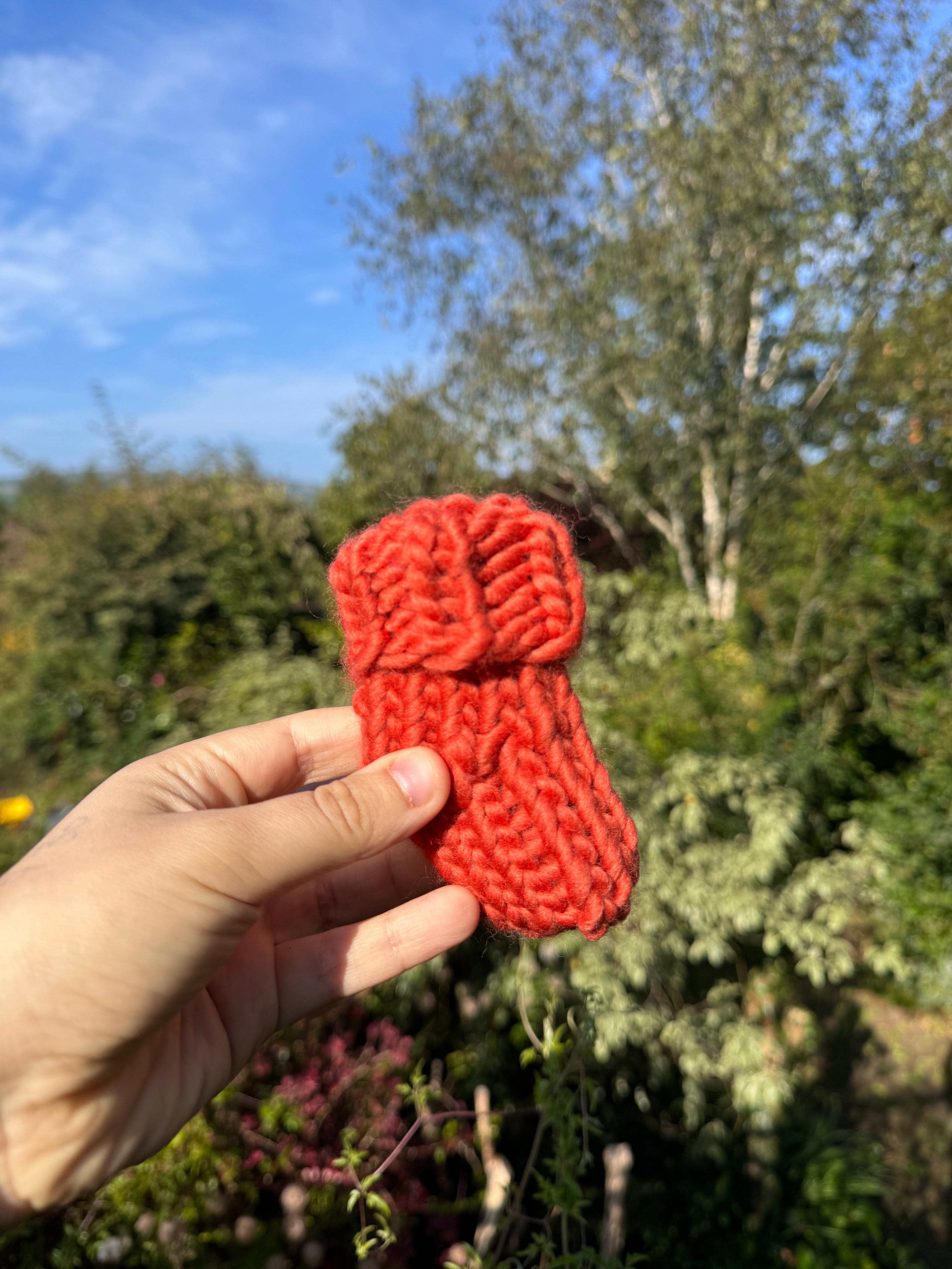 Hand-knitted Baby Socks/Booties in 100% Merino Wool