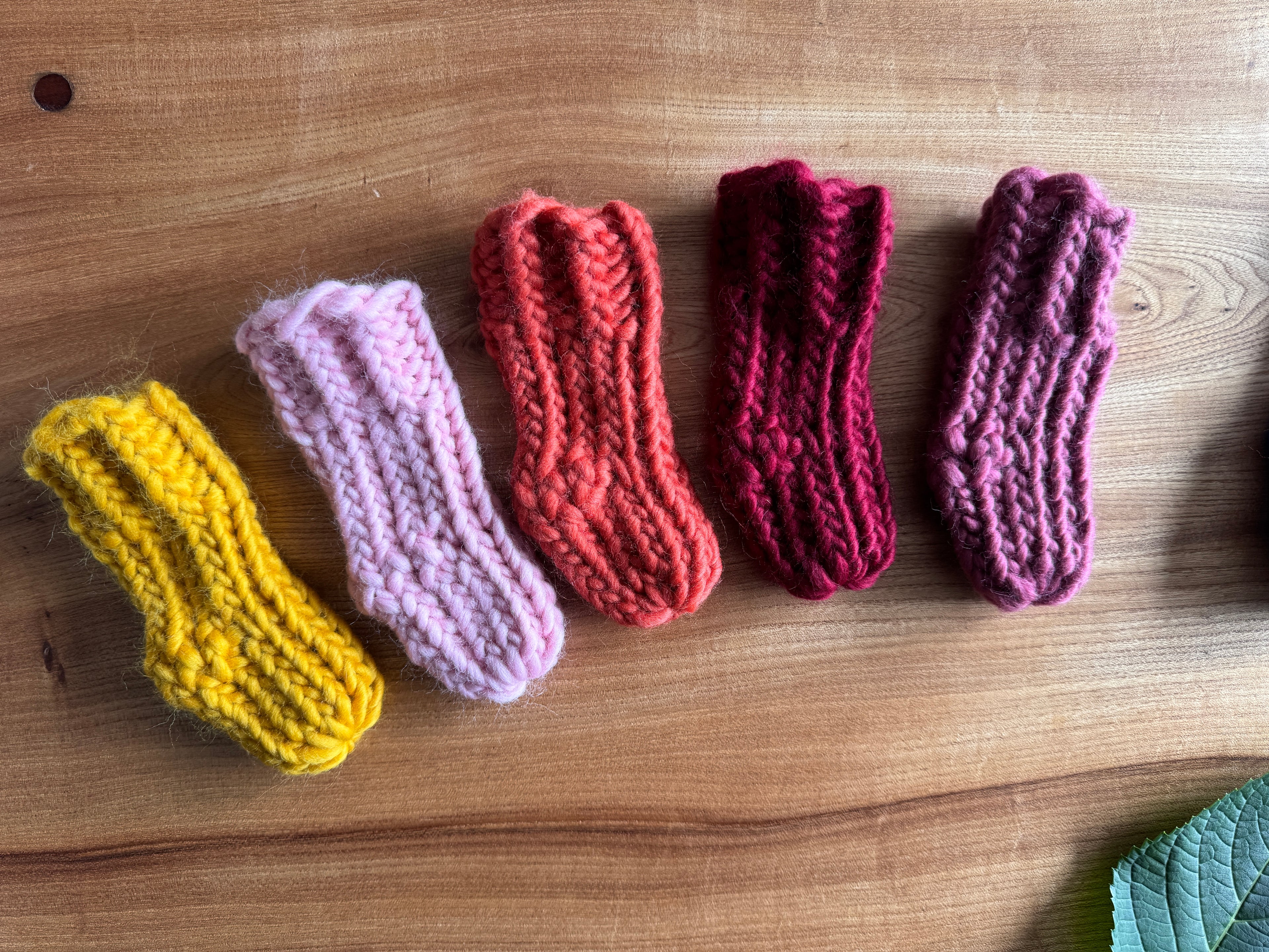 Newborn Baby Knitted Socks - 100% Wool