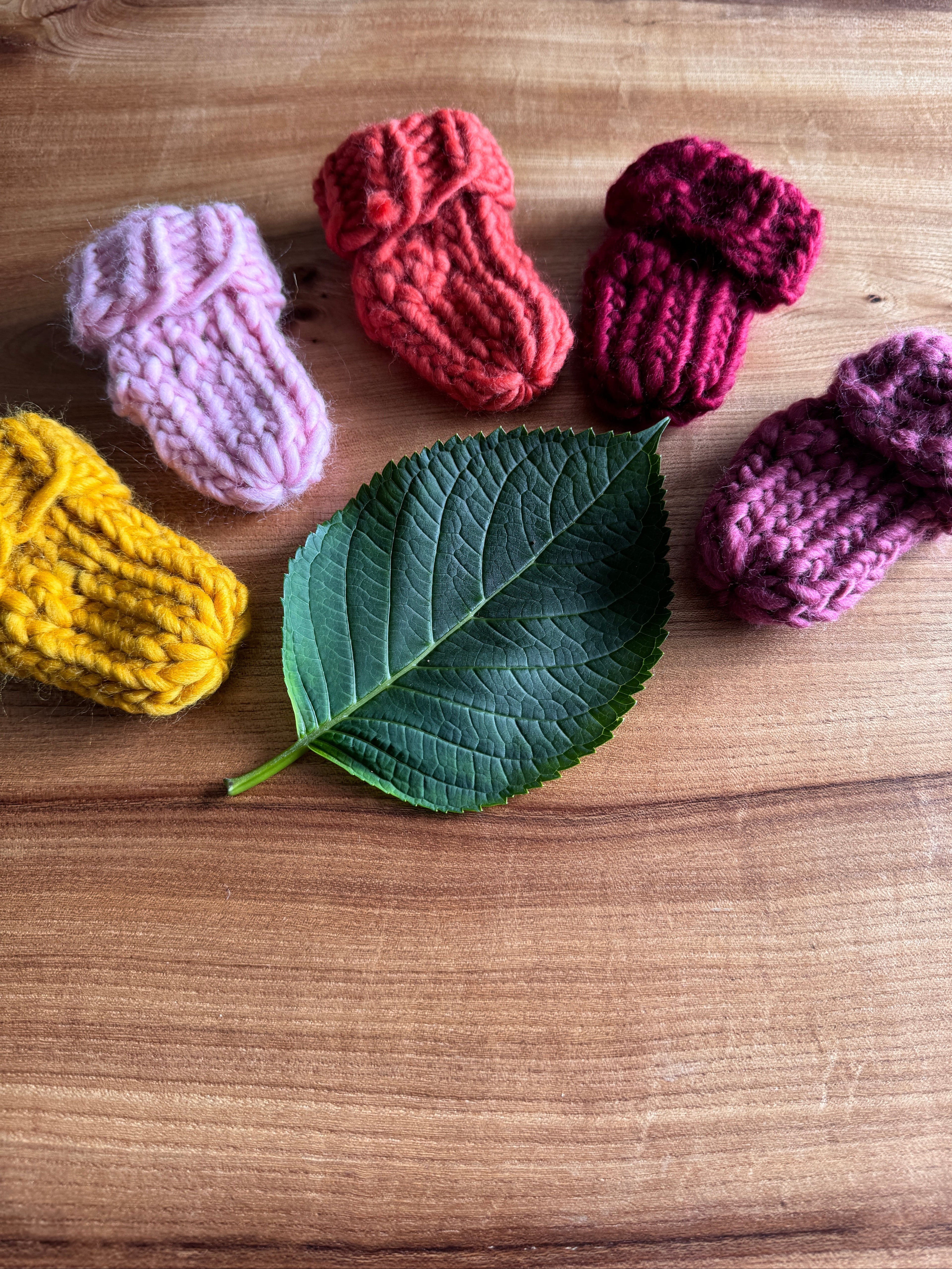 Newborn Baby Knitted Socks - 100% Wool