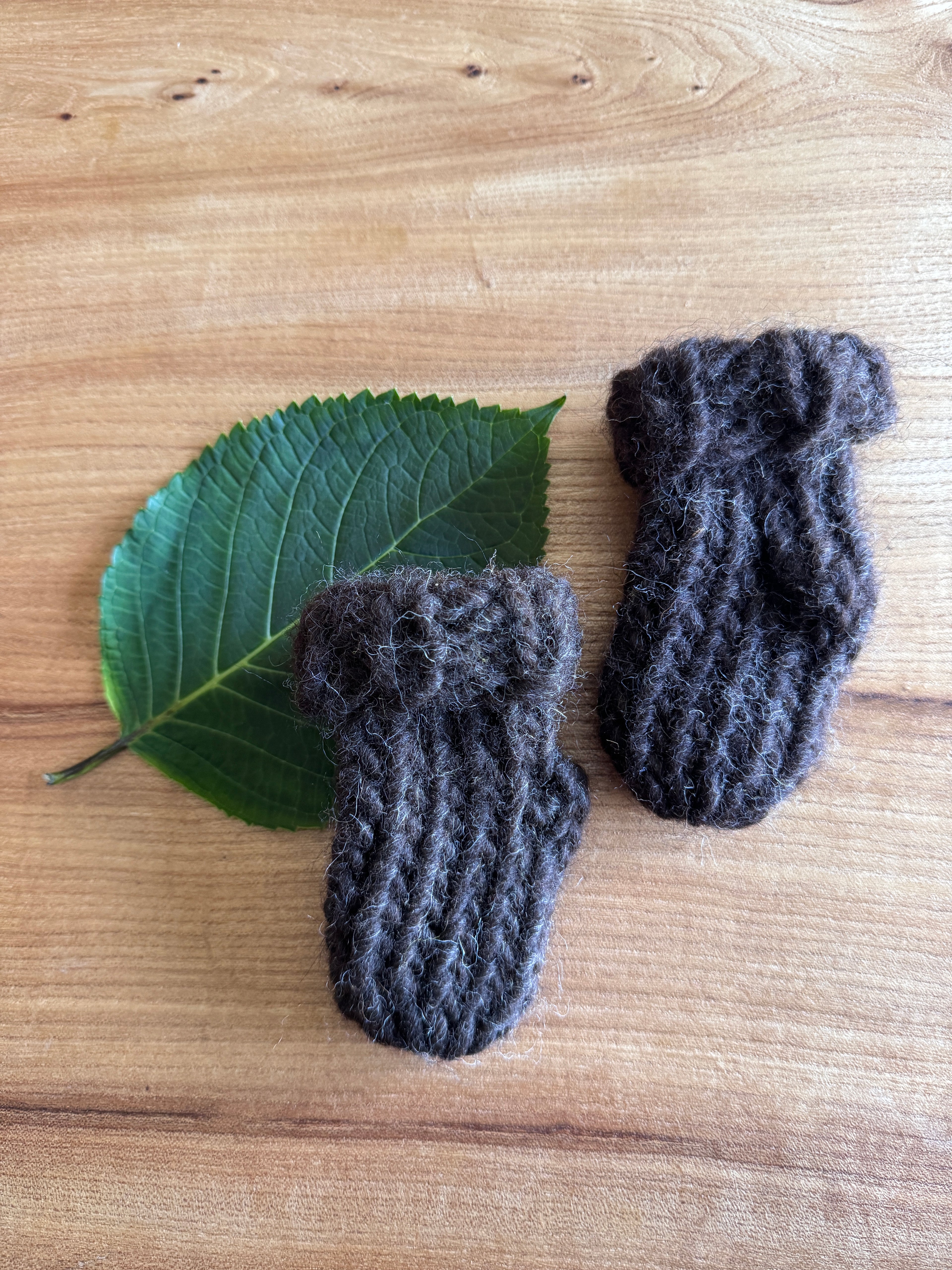 Newborn Baby Knitted Socks - 100% Wool