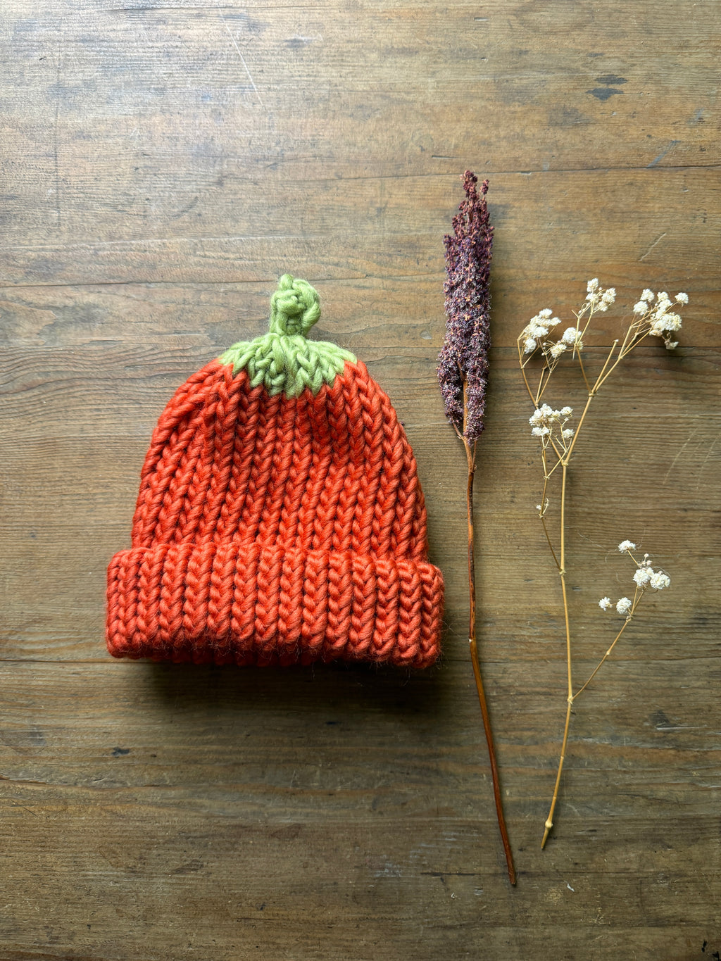 Knitted pumpkin hat: Halloween outfit - Halloween costume