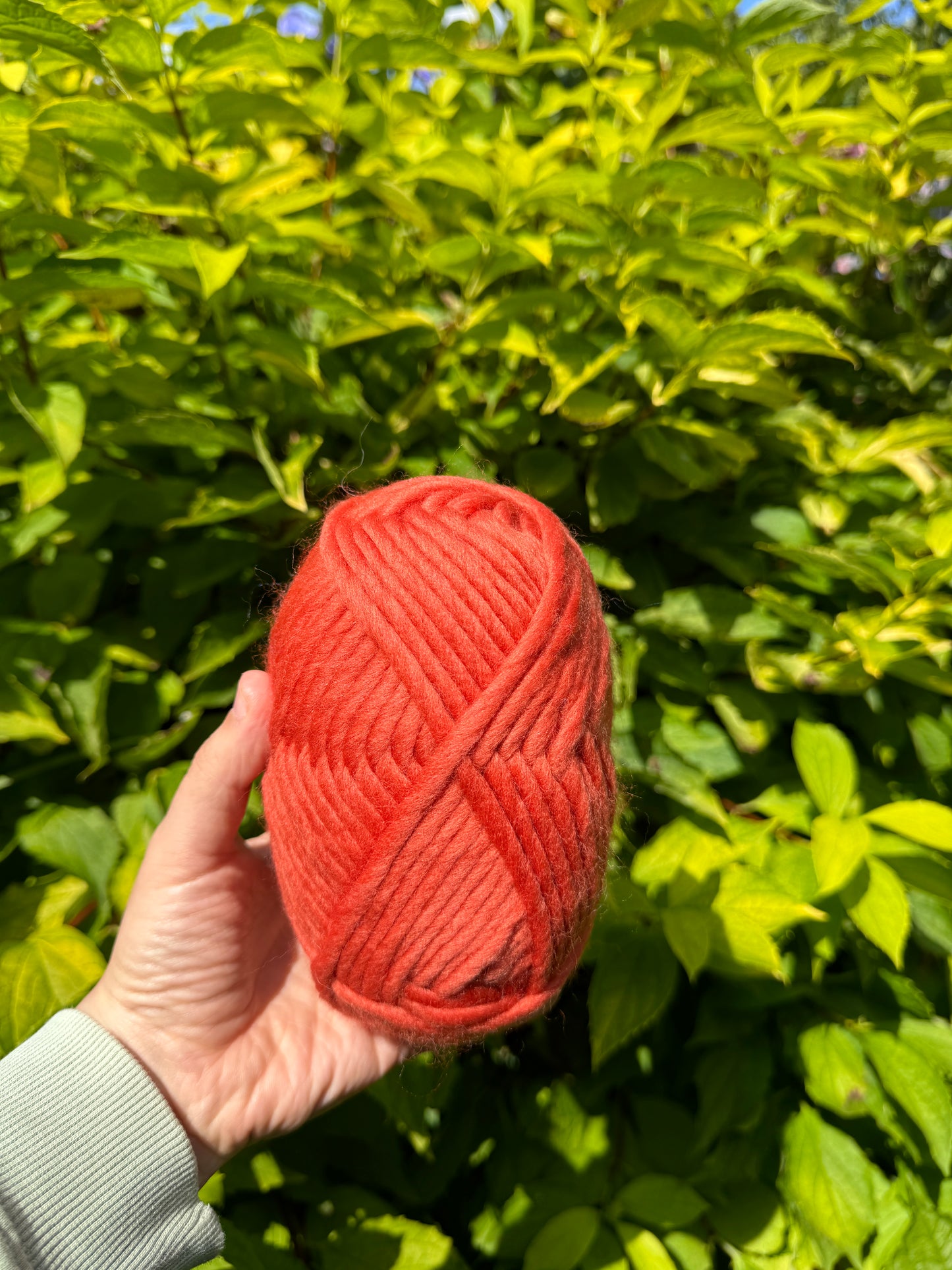 Burnt Orange Super Chunky Merino Wool Yarn