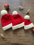 Hand Knitted Santa Hat | Festive Knitwear