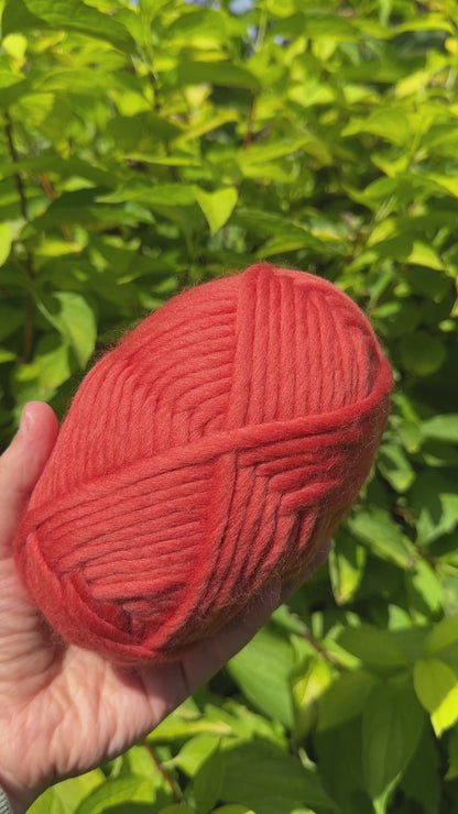 Burnt Orange Super Chunky Merino Wool Yarn